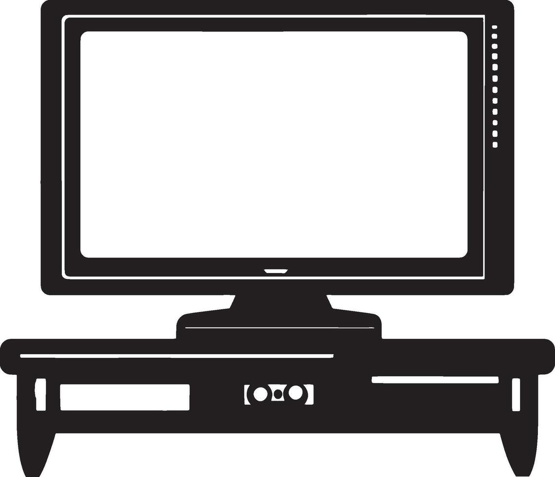 TV Stand icon black illustration vector