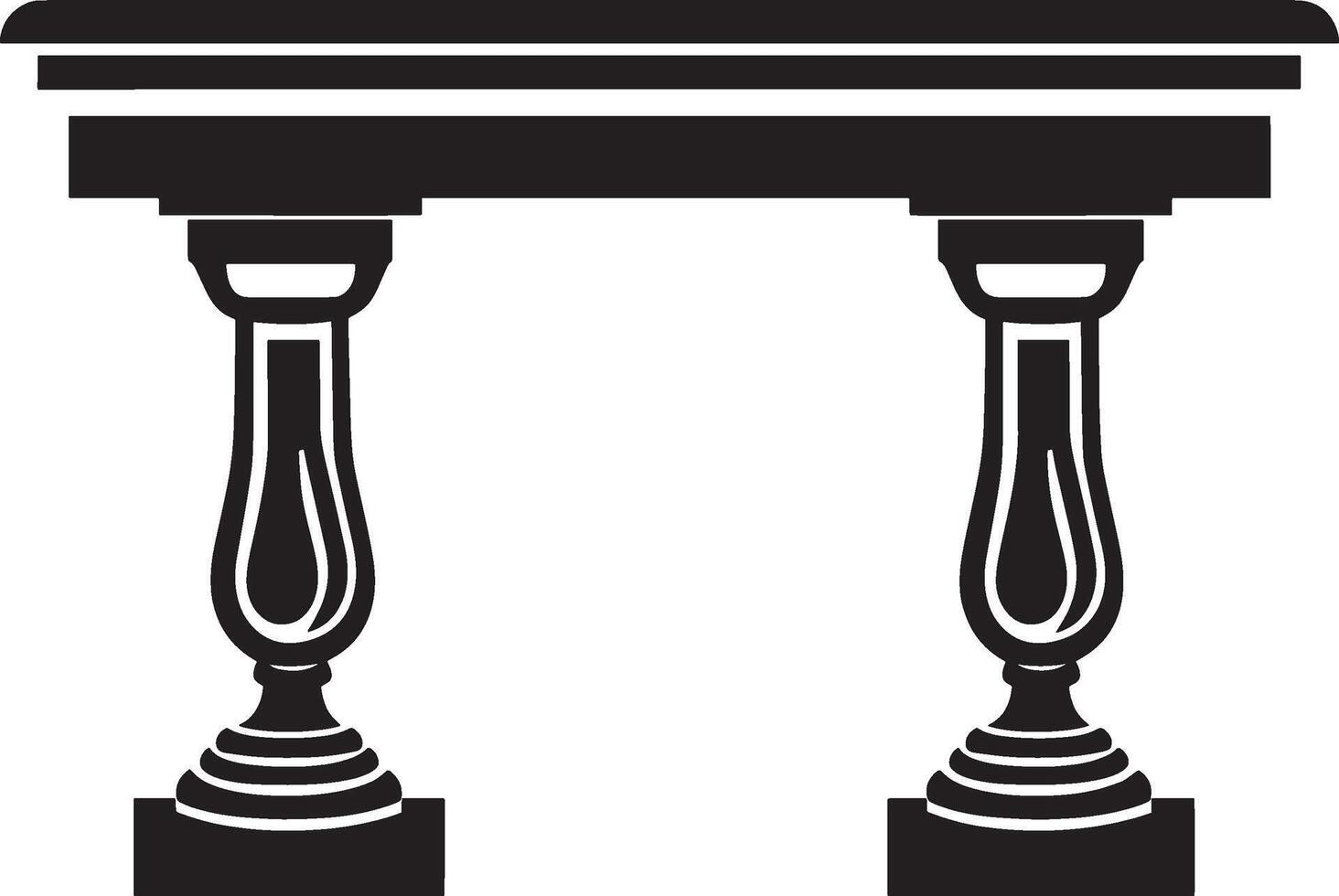 Console Table icon black illustration vector