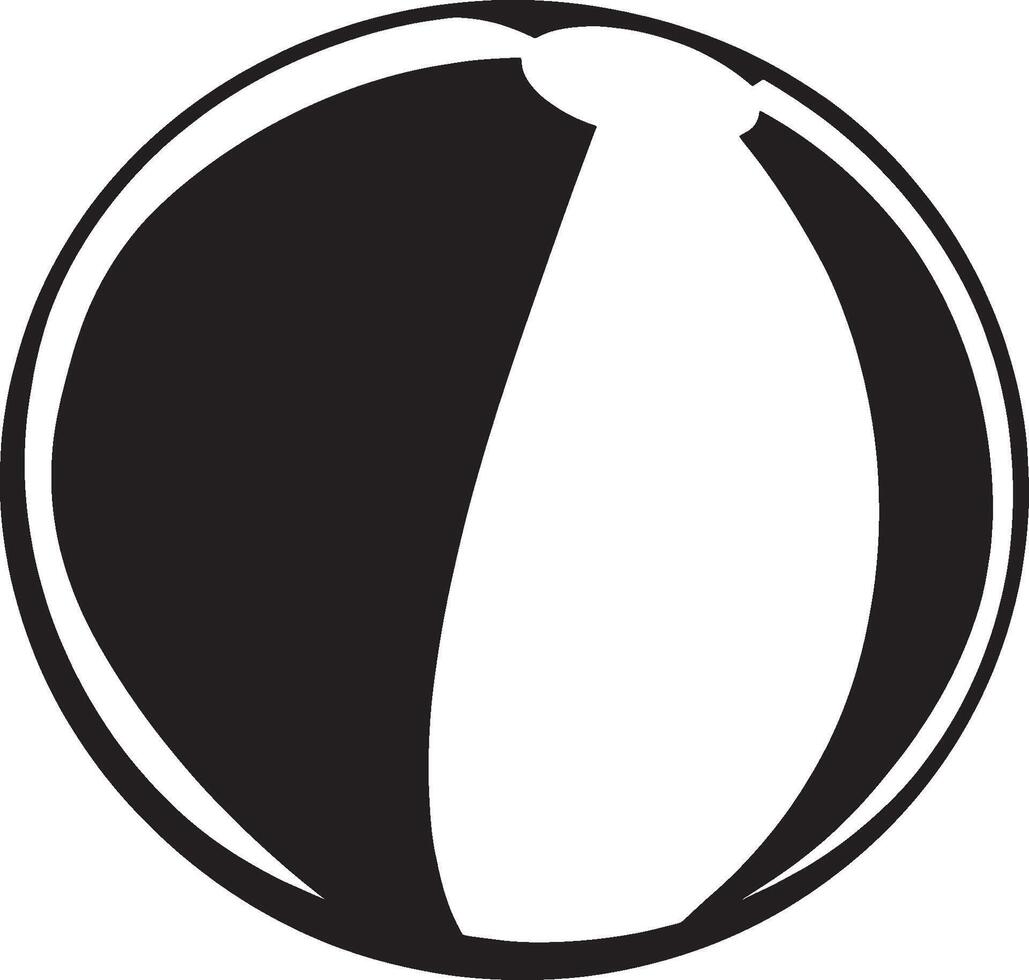 beach ball icon black illustration vector