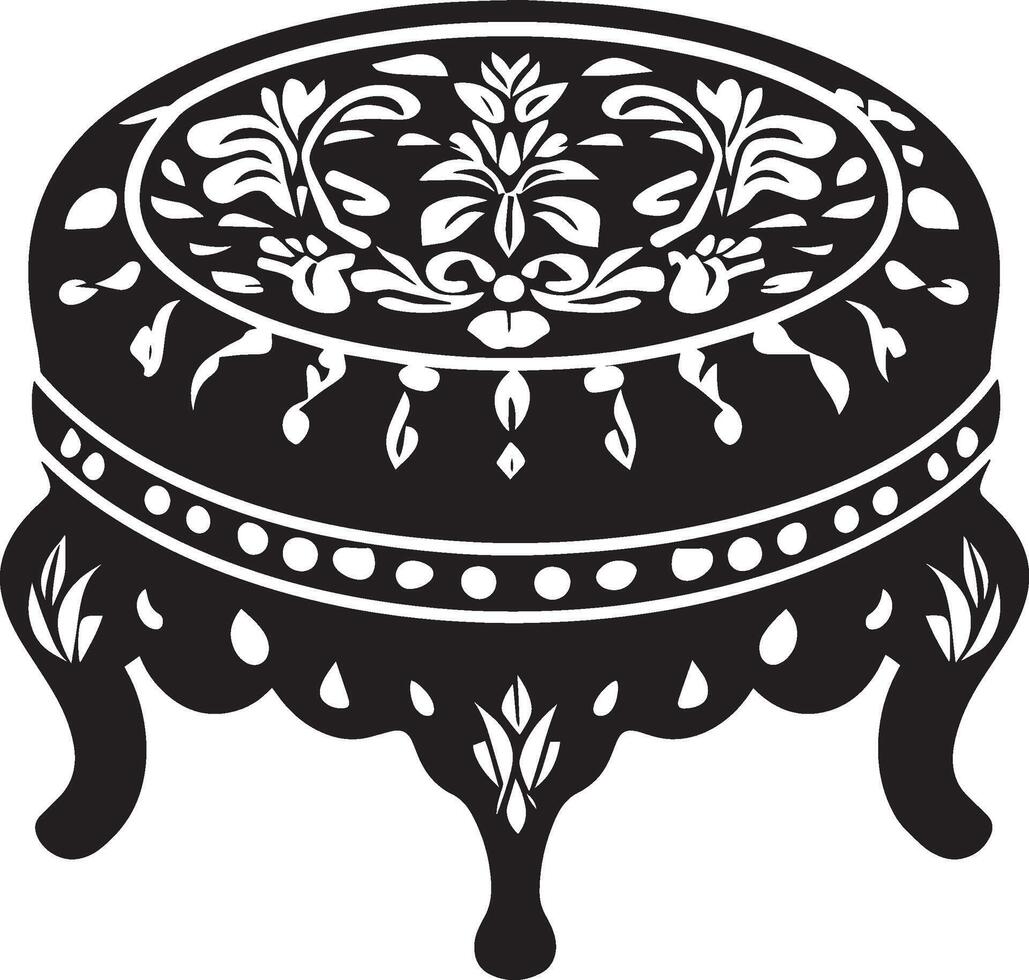 Monochrome ottoman symbol design vector