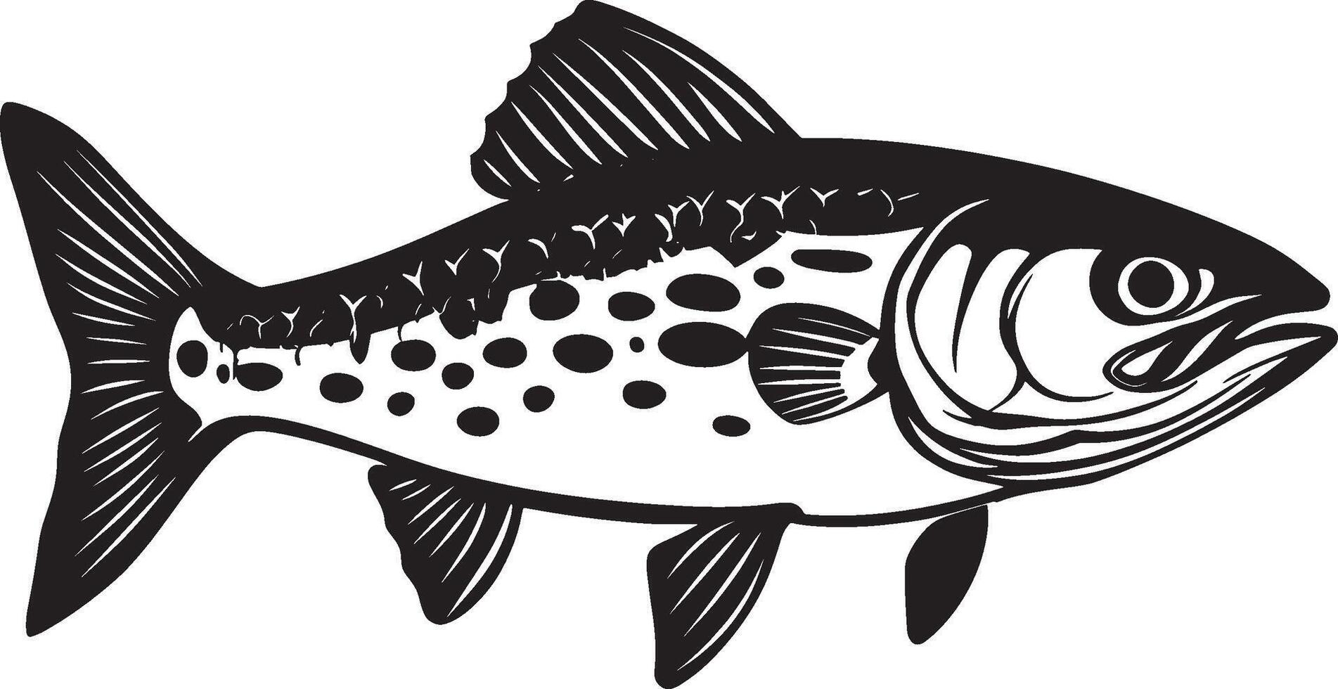 Mackerel fish simple silhouette black illustration vector