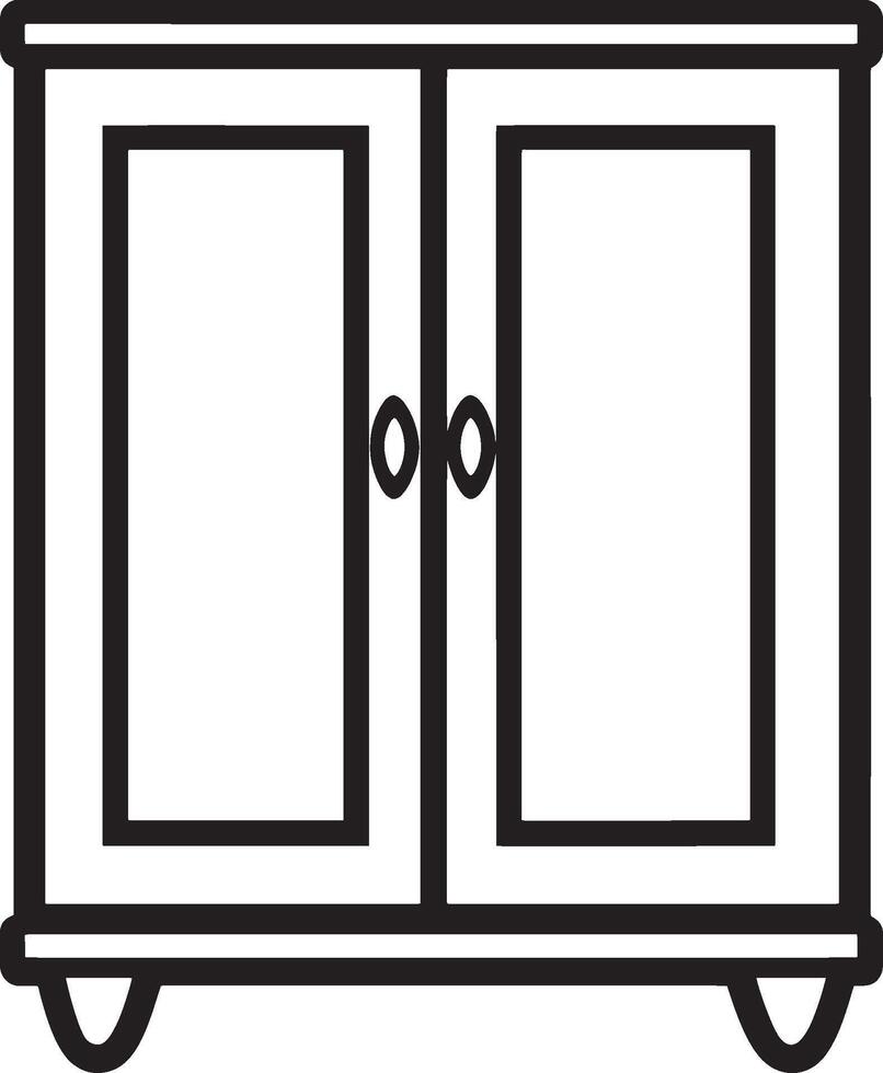 Cabinet icon in black style. vector