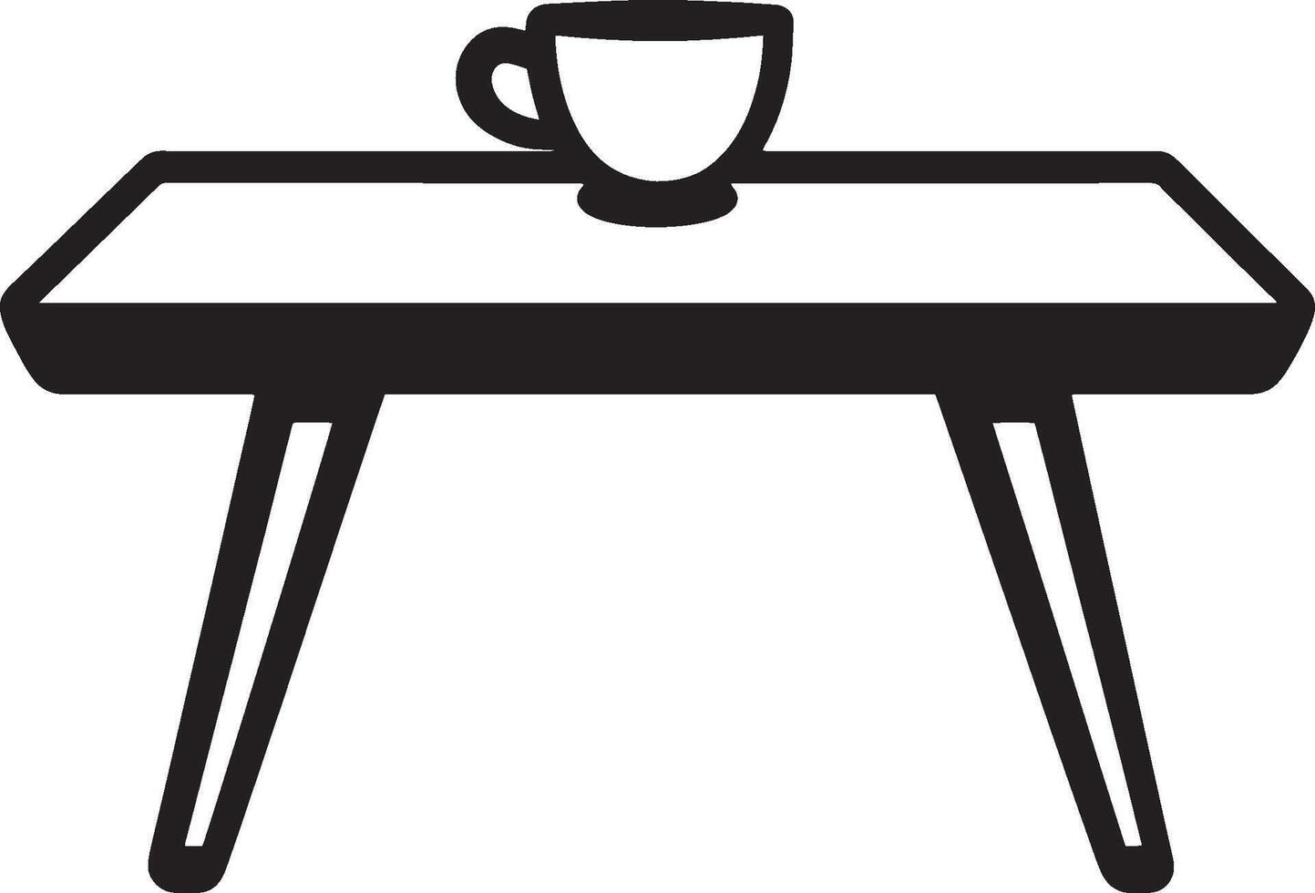 Coffee Table icon black illustration vector