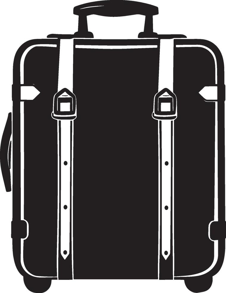 Travel suitcase simple silhouette black illustration vector