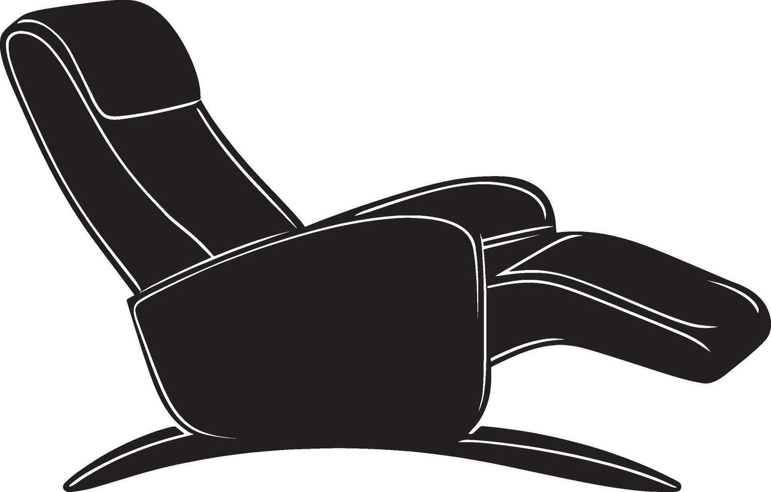 Recliner icon black illustration vector