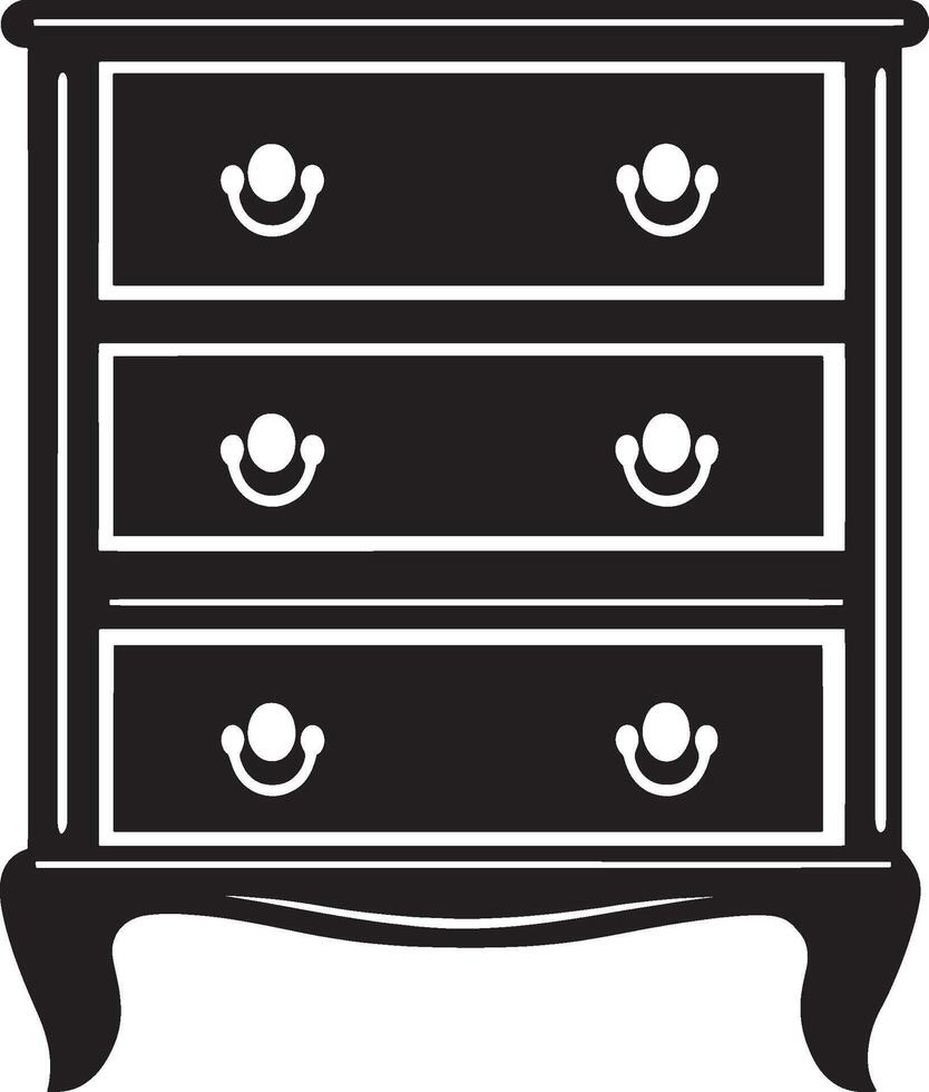 Dresser icon black illustration vector