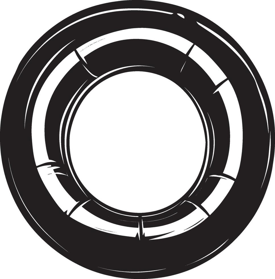 Inflatable ring icon black illustration vector