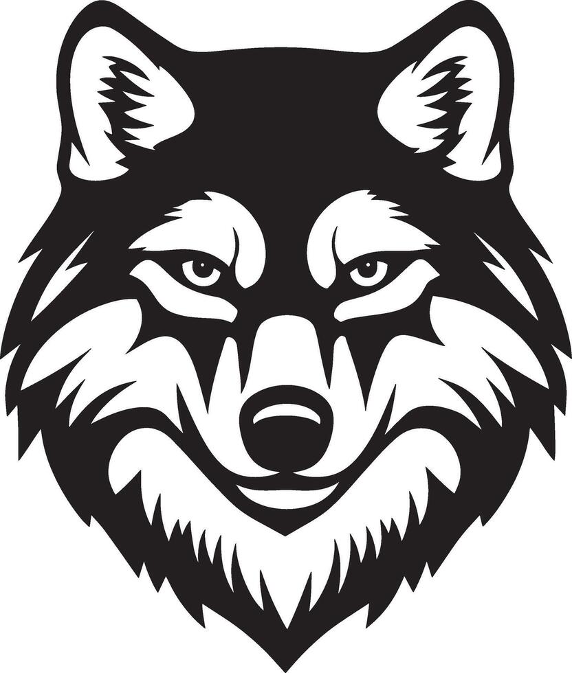 Wolf icon black illustration vector