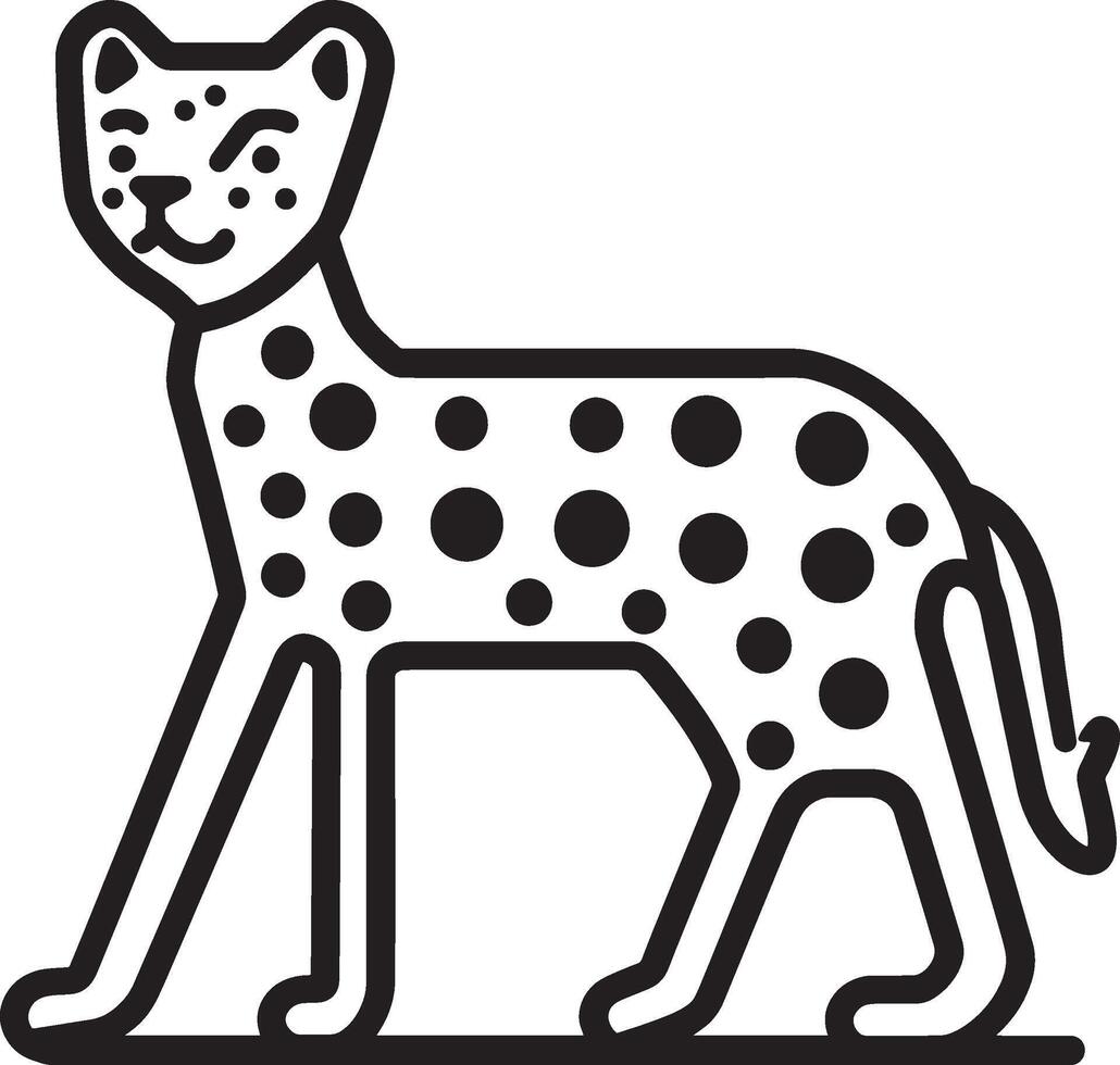 Leopard icon black illustration vector