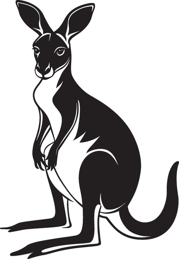 Kangaroo icon black illustration vector