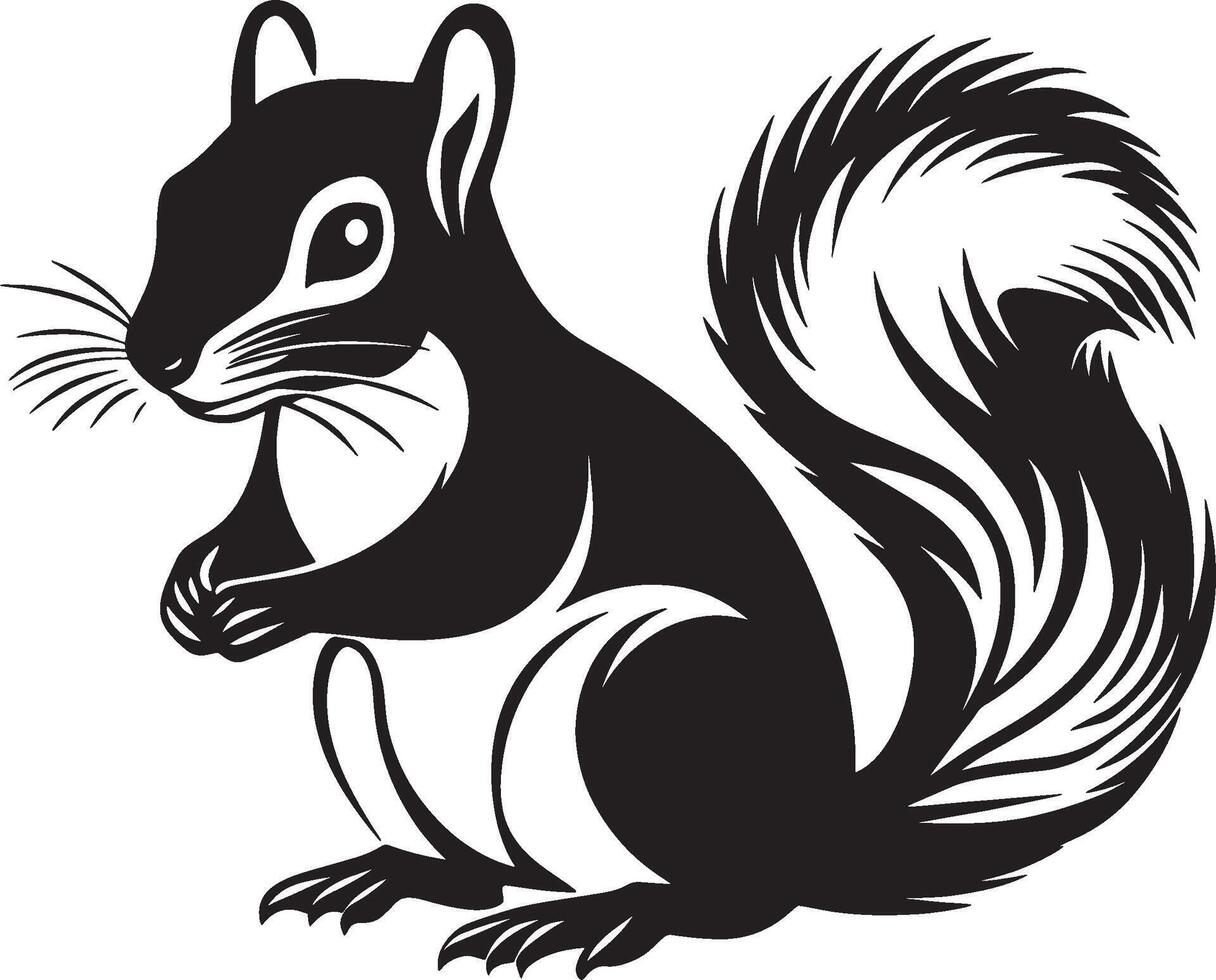 Squirrel icon black illustration vector