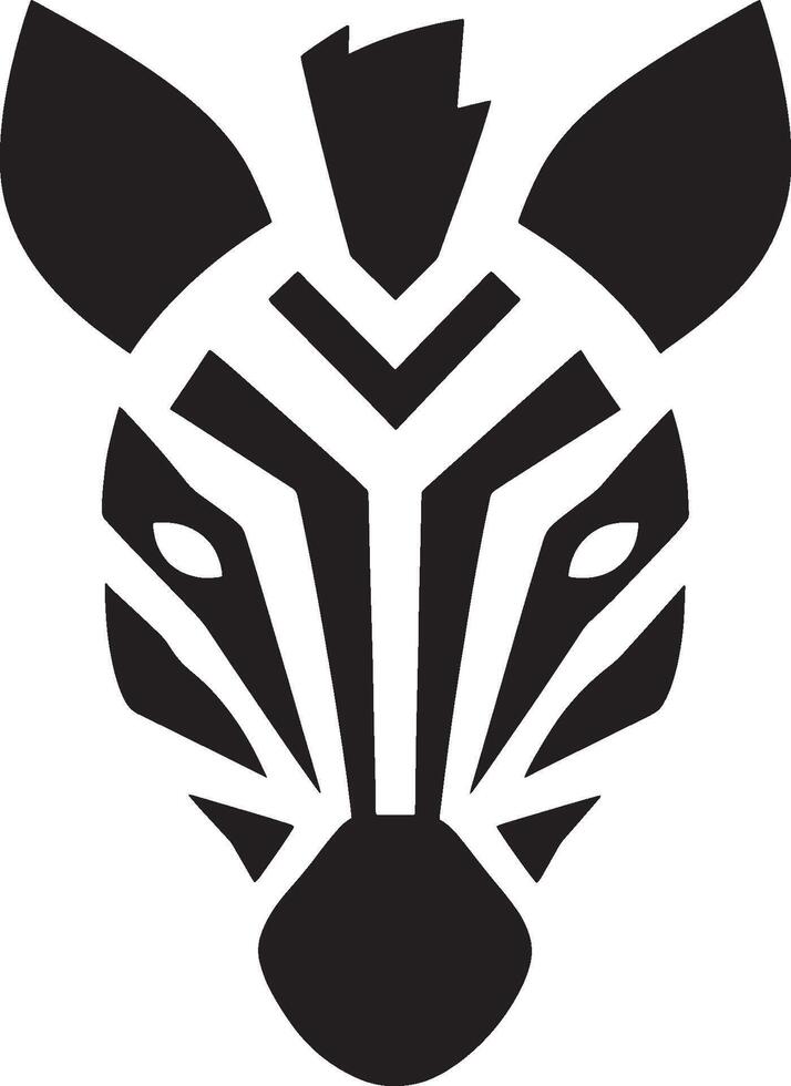 Zebra icon black illustration vector