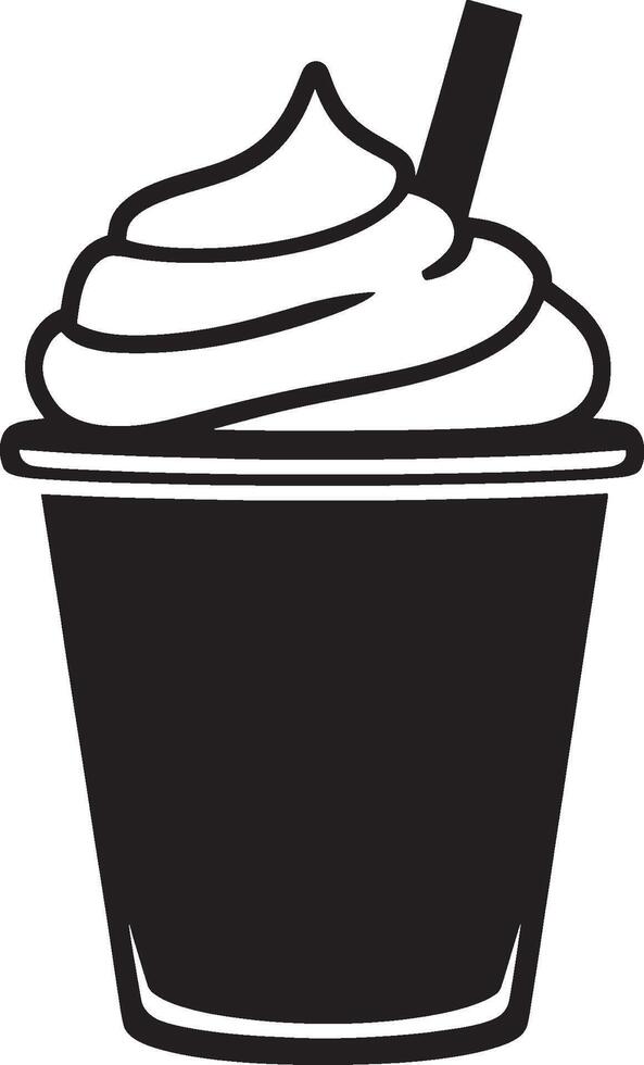 Frappe Drink icon black illustration vector