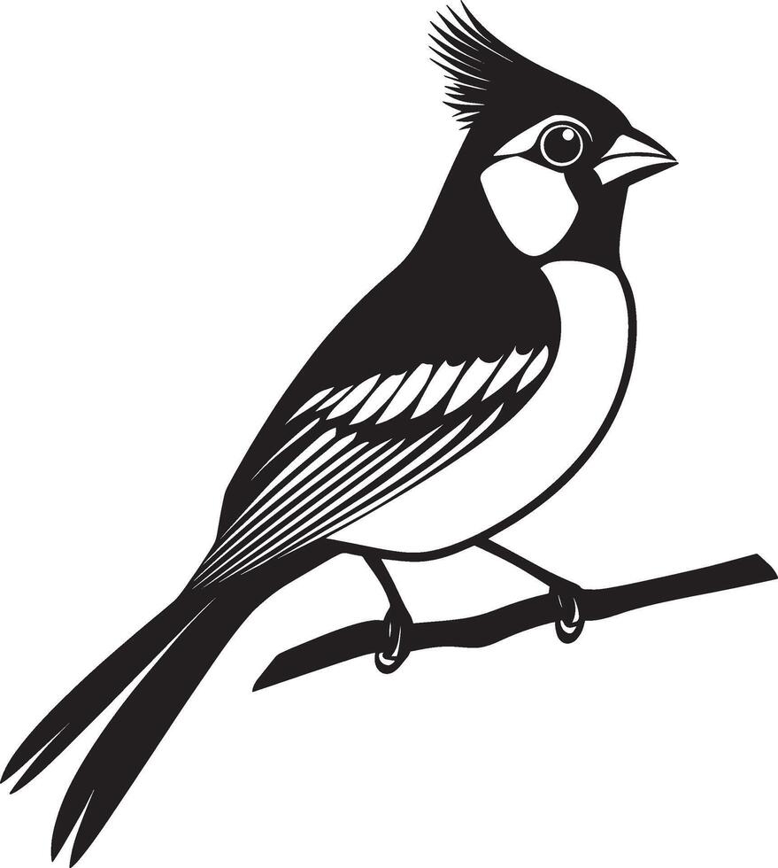 Cardinal bird icon black illustration vector