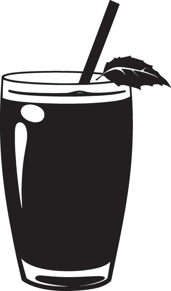 Hot cider simple silhouette black illustration vector