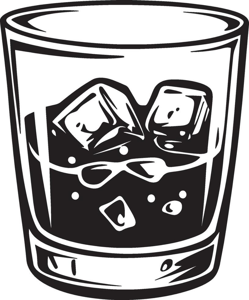 Whiskey icon in black style. vector