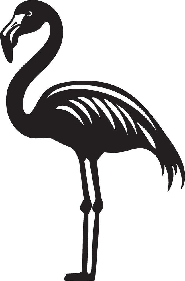 Flamingo icon black illustration vector