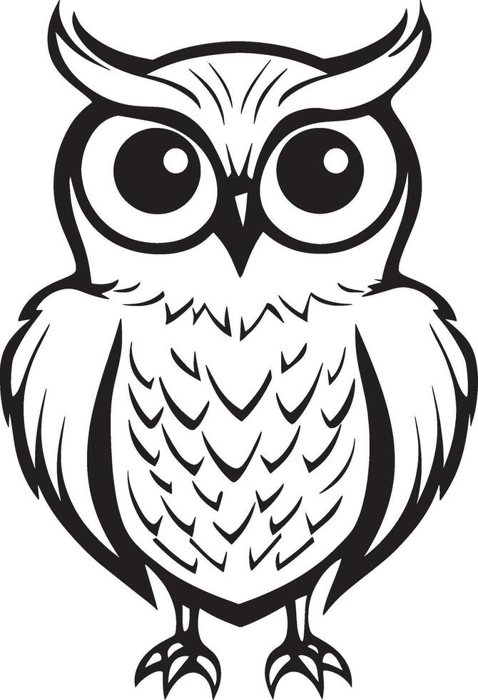 Owl icon in black style. vector