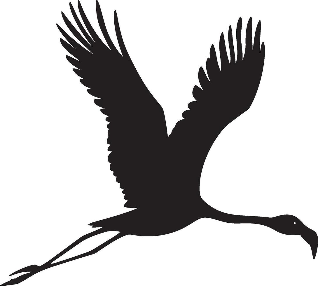 Flamingo flying icon black illustration vector