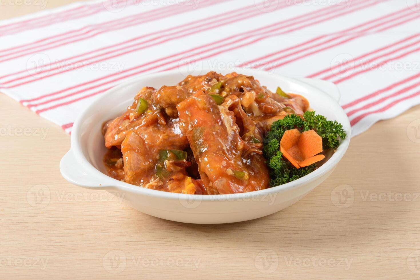 A bowl of food on a table photo