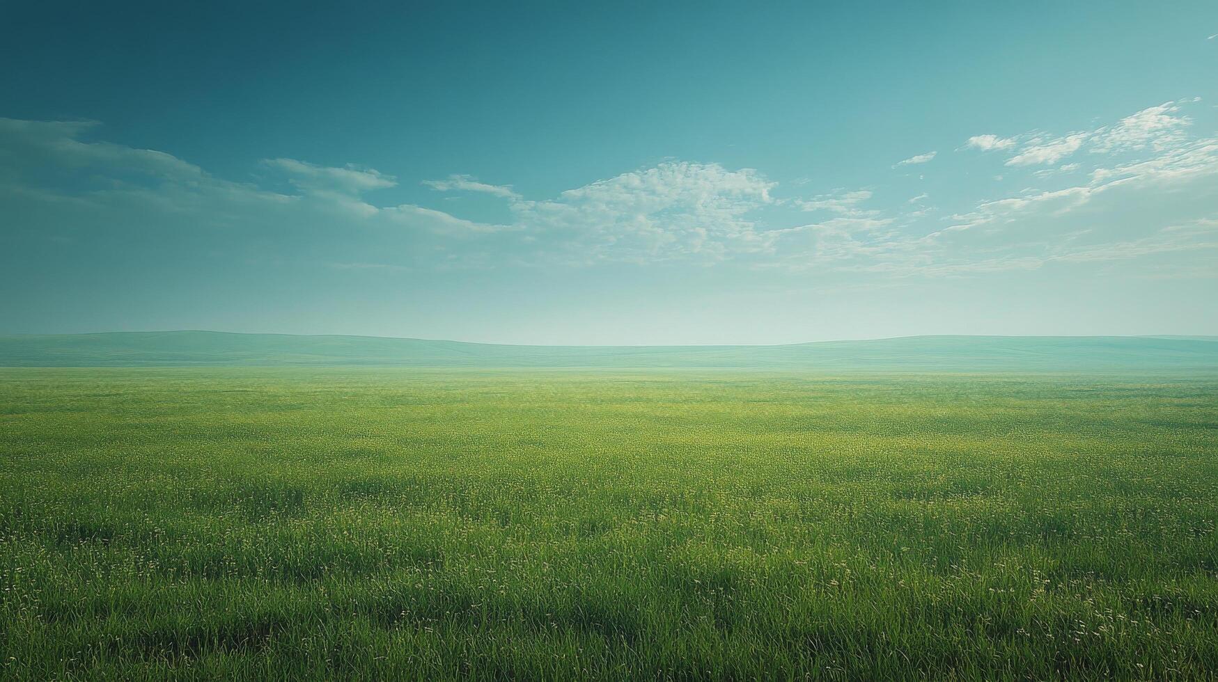 A field with grass and clouds in the background photo