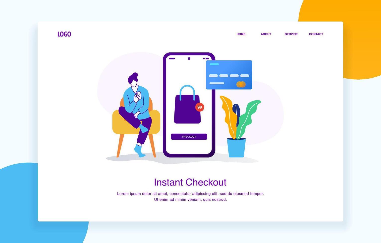 Women Sitting and Making Online Payments with Cards vector