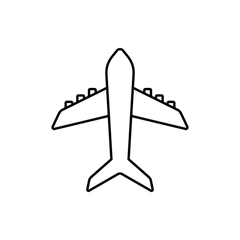 plane icon design line style vector