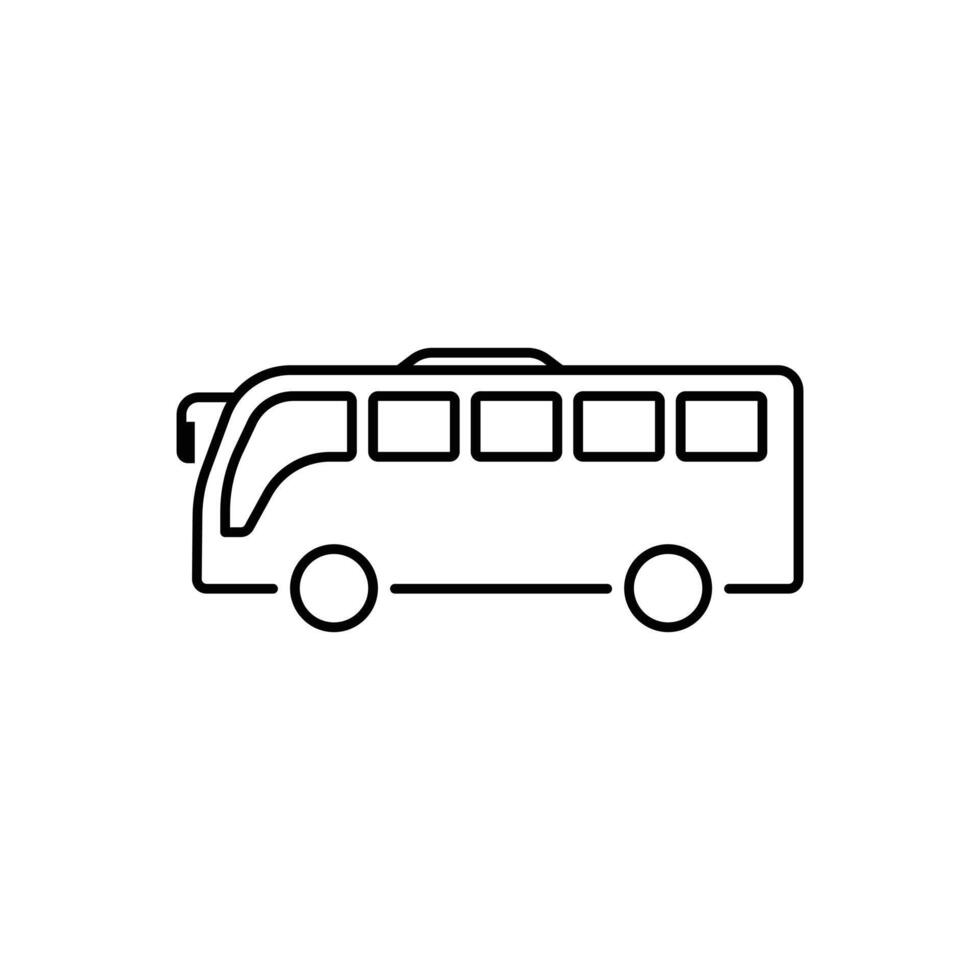 Bus Line Art Icon Design Template vector