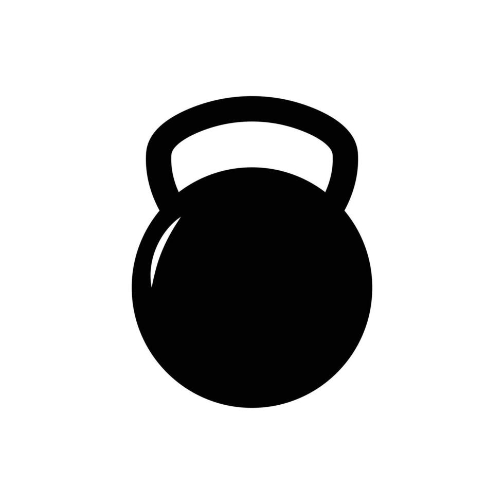 Kettlebell Icon Design Silhouette vector