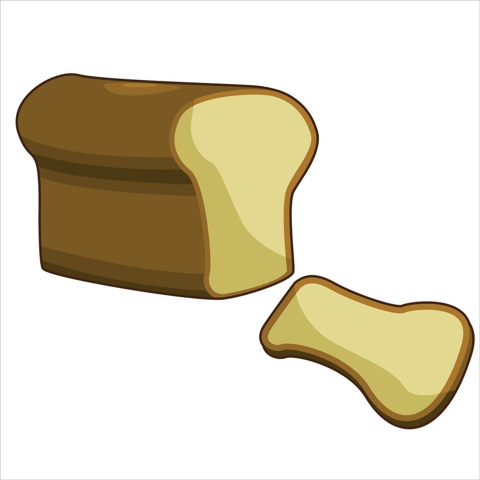 White bread without sliced jam vector