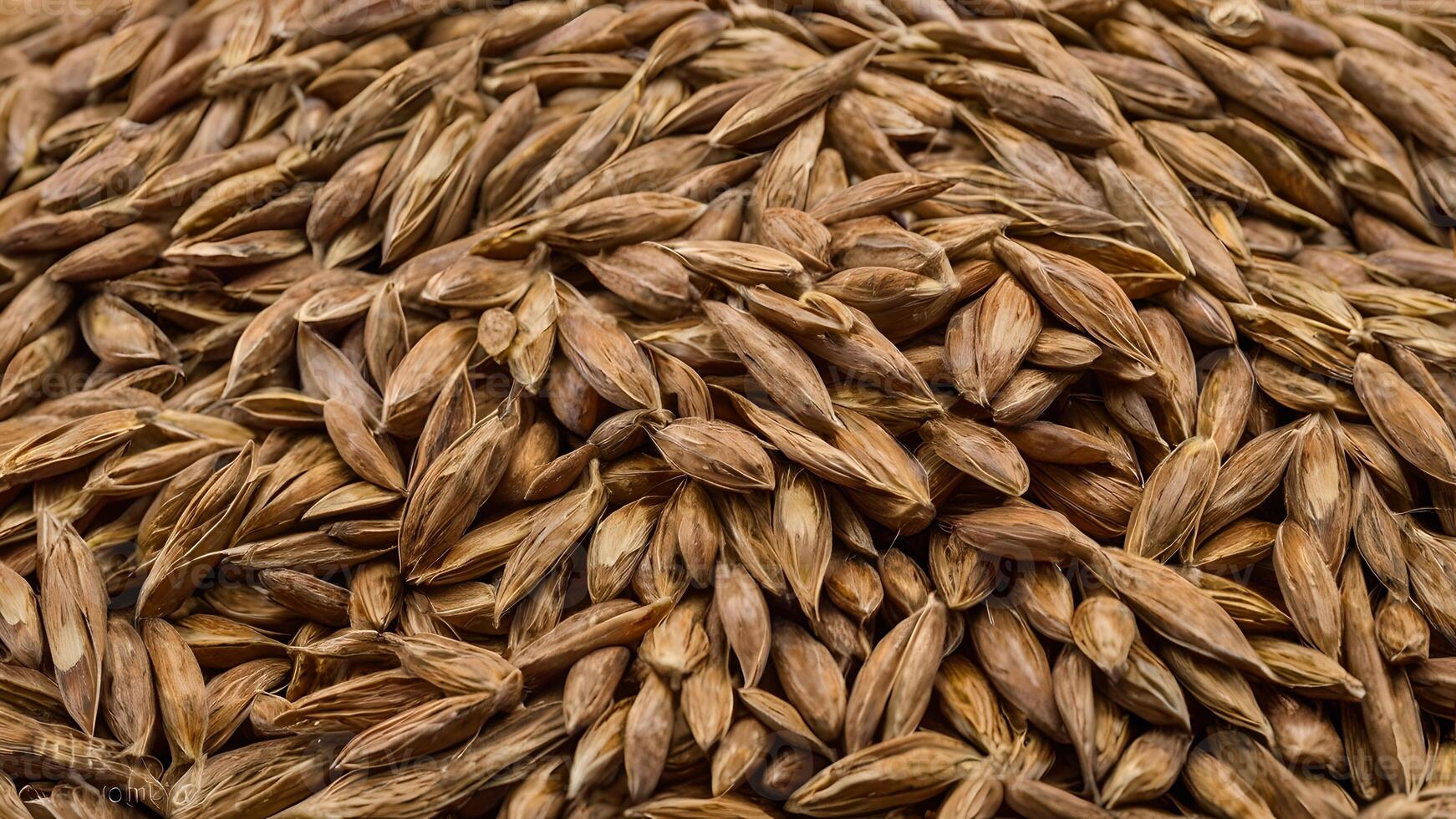 Organic Rye Grains Close Up Texture Background photo