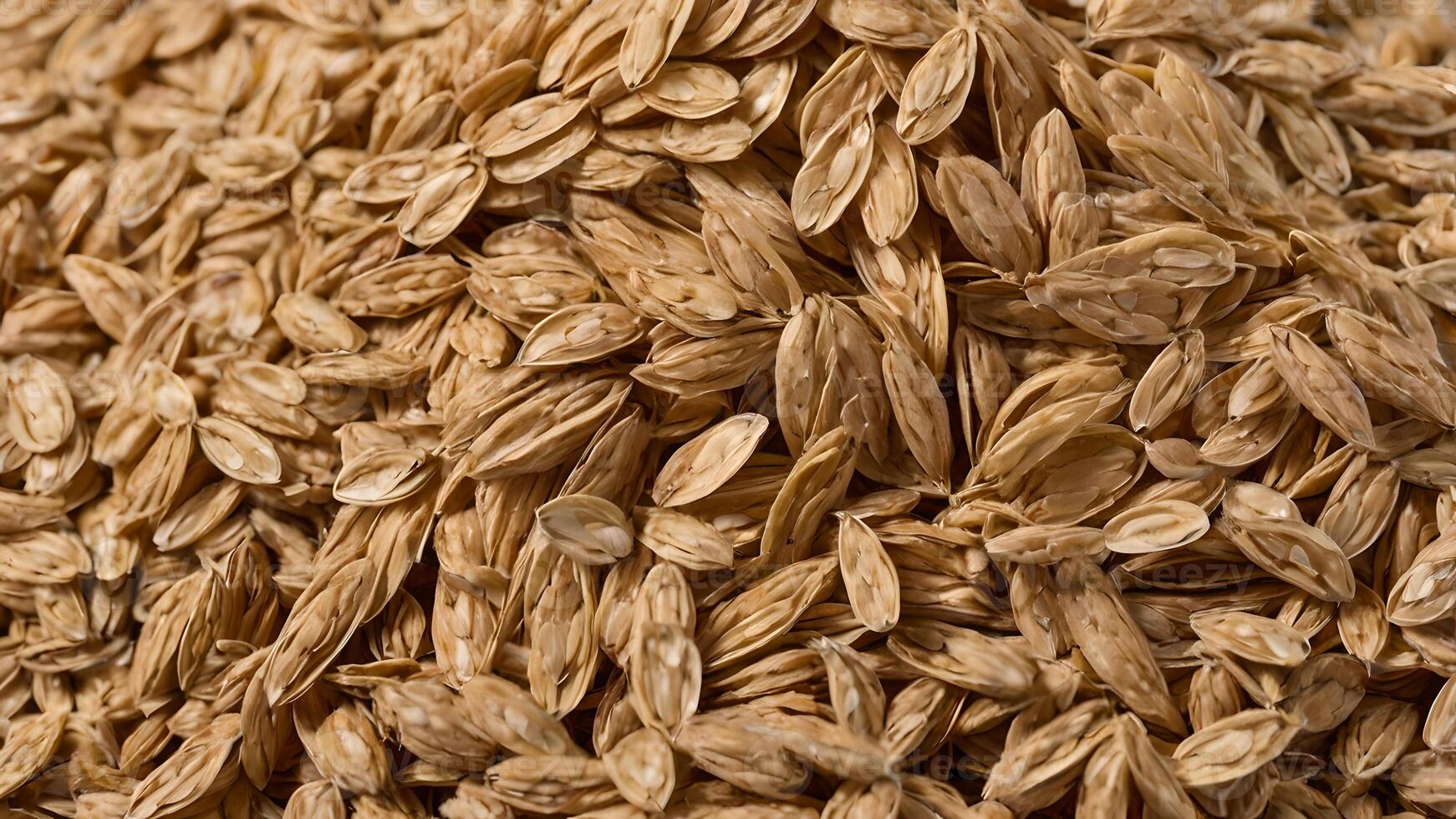 Close Up of Organic Whole Oats Grains photo