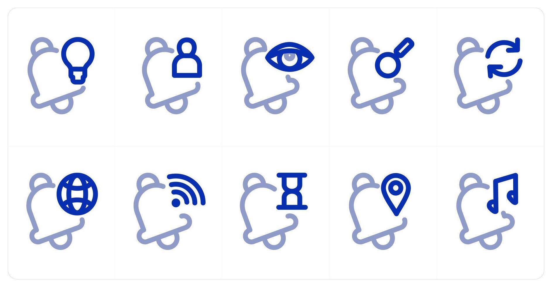 A set of 10 notification icons as notification idea, notification, view notificatio vector