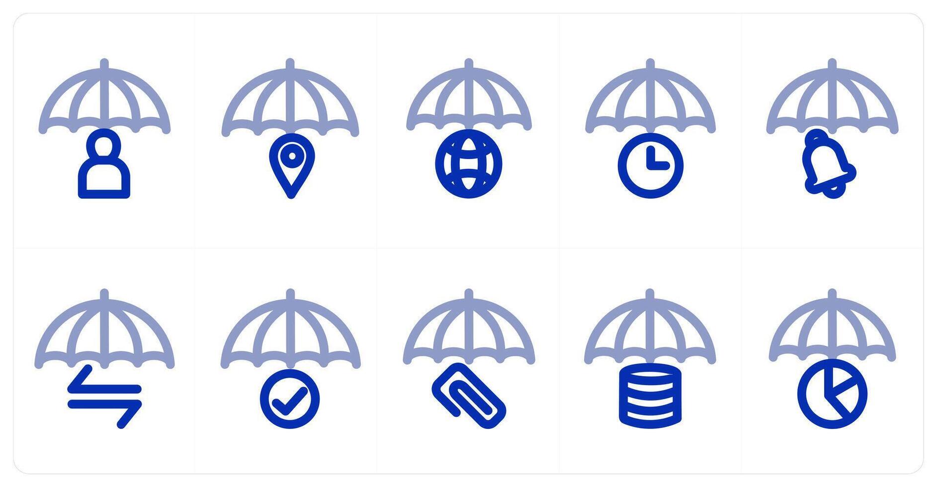 A set of 10 insurance icons as insurance, insurance location, global insurance vector