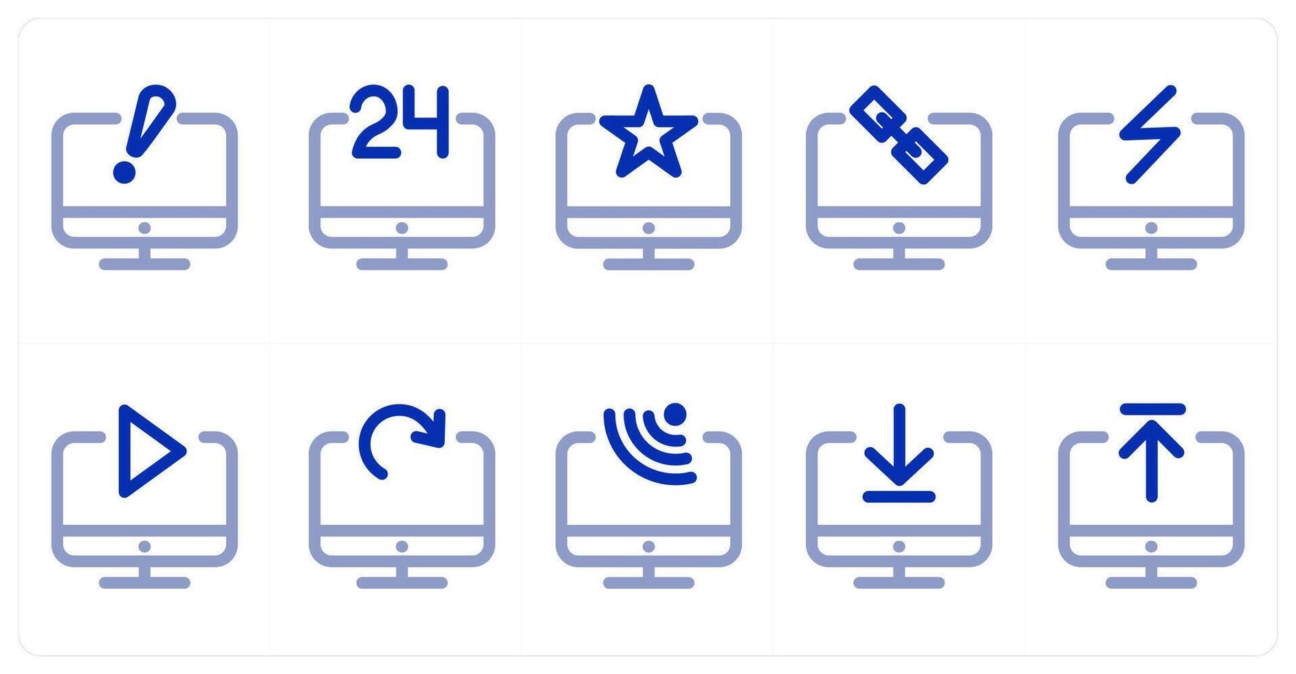 A set of 10 laptop icons as laptop info, 24x7 service, favorite laptop vector