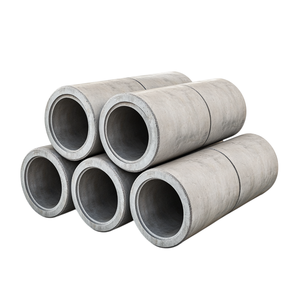Stack of Pipes for Building Construction png