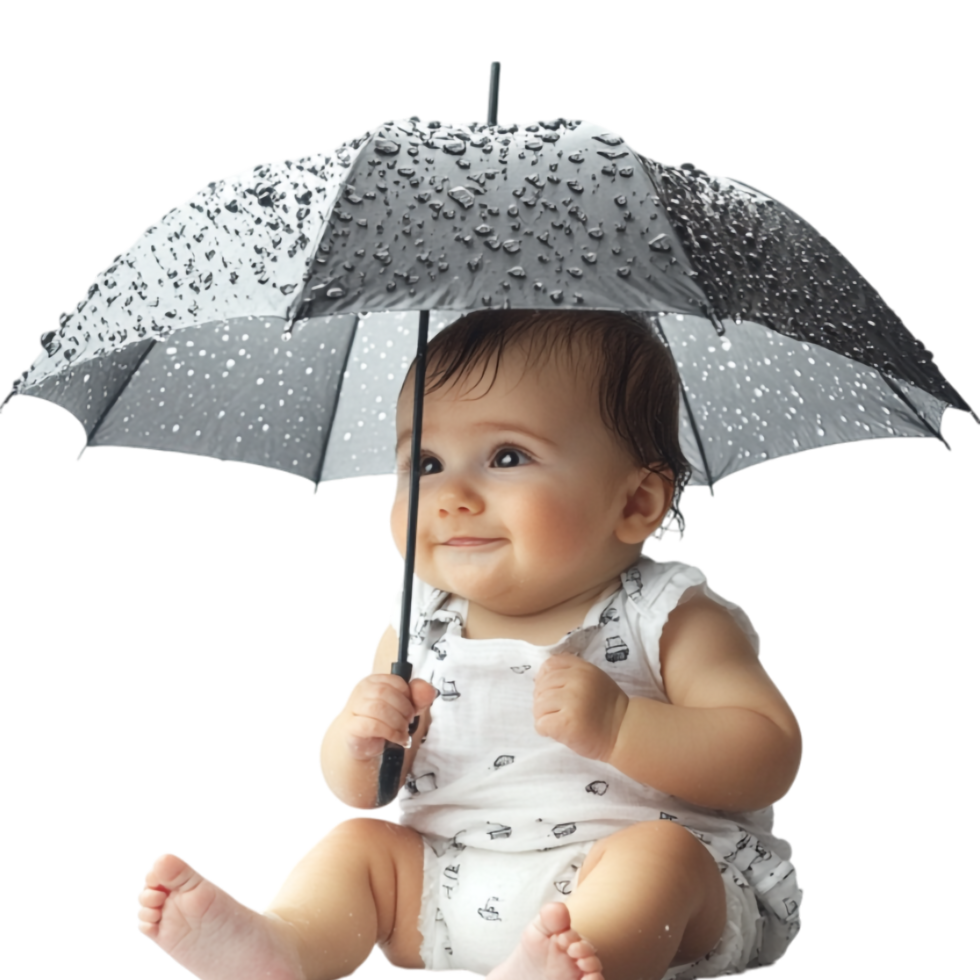 Rain on a Baby Isolated, png