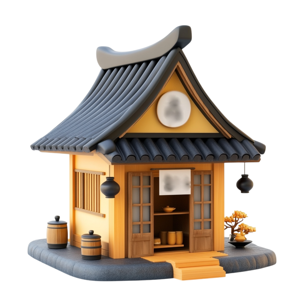 Tea House and Shop Logo Symbol Against transparent Background png