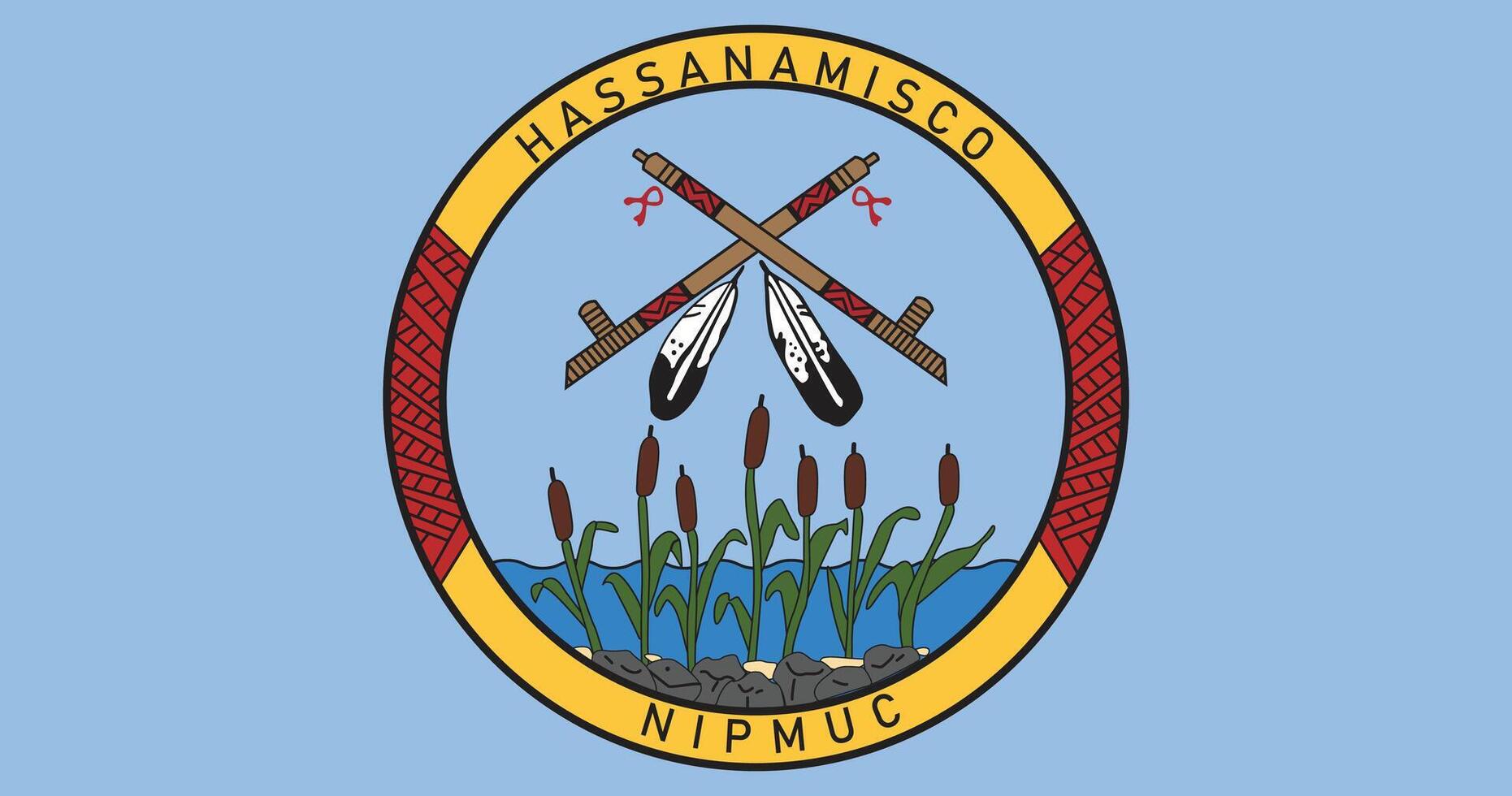 Hassanamisco Nipmuc Flag Illustration Premium Quality vector