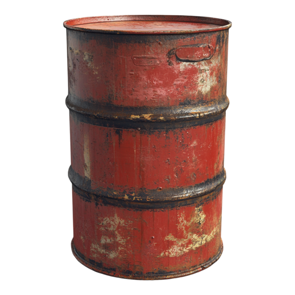 Oil barrel against a transparent background png