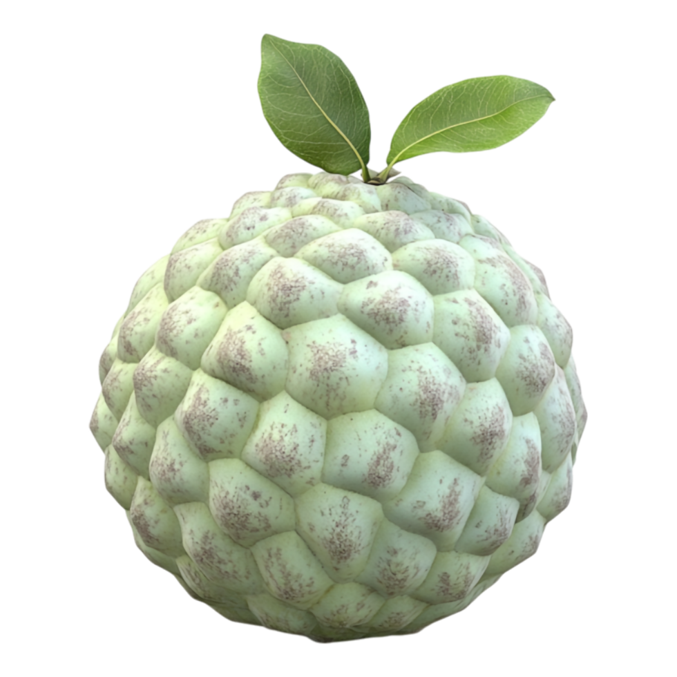 Sugar Apple Custard Apple or Cherimoya Isolated on transparent Background png