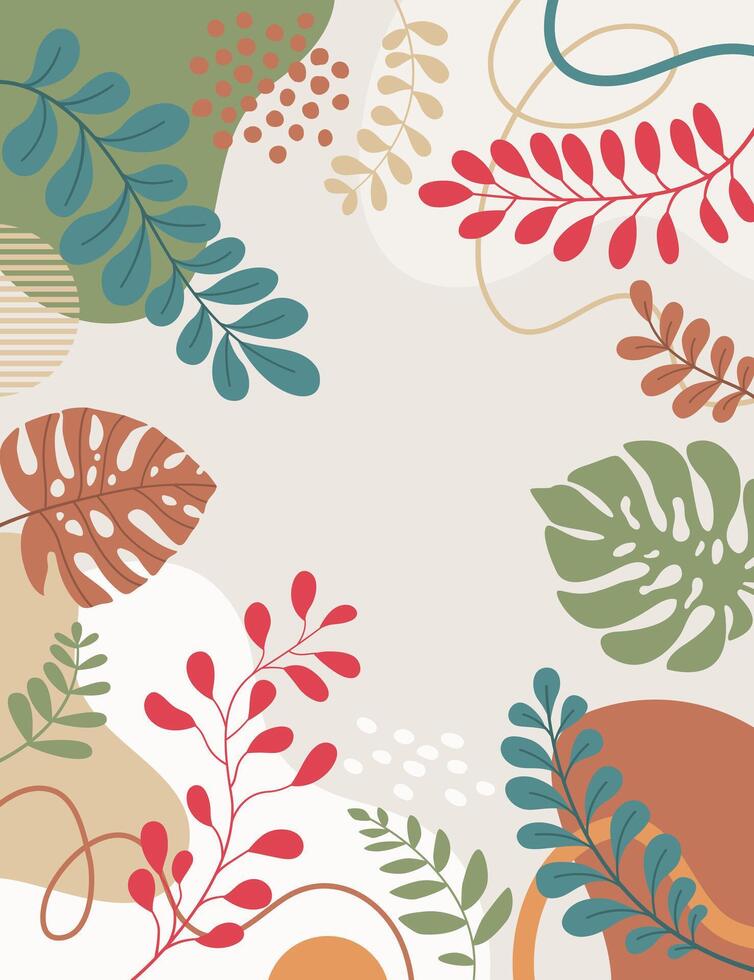 Leaves art background design. Template banner and cover for social media ad, template special promo new arrival sale. vector