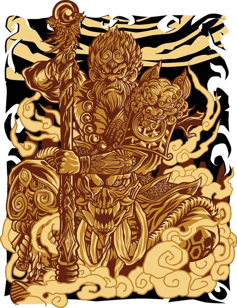 MONKEY KING WUKONG vector