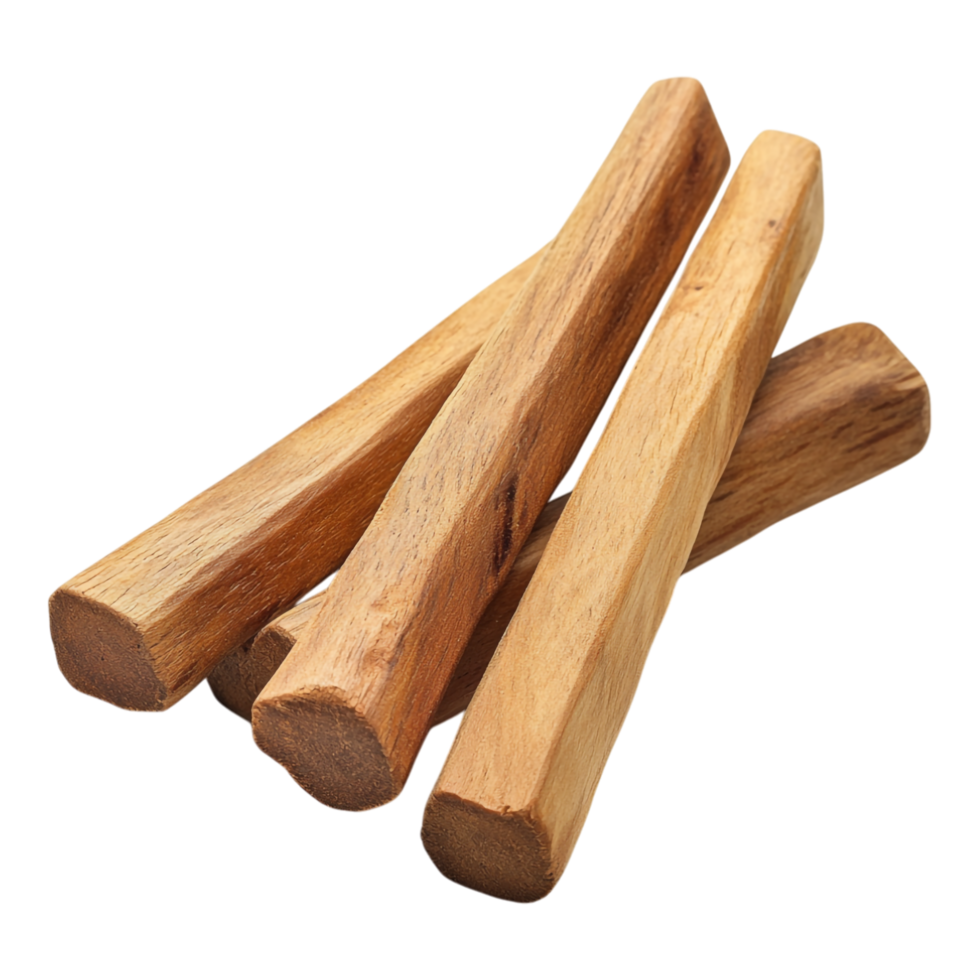 Wooden Sandalwood Sticks Isolated Against a transparent Background png