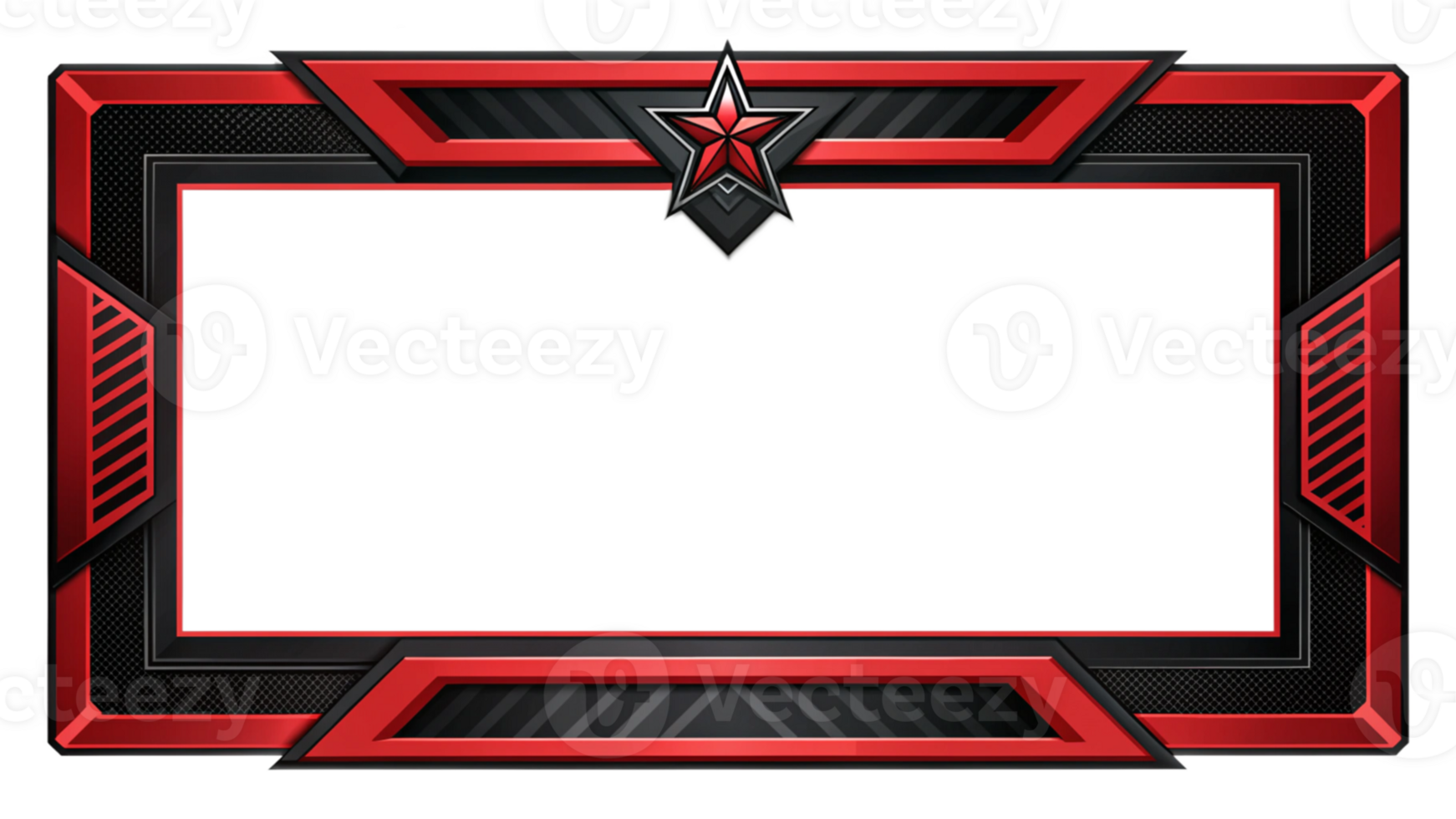 Dynamic Red Star Frame with Geometric Patterns Perfect for Showcasing Your Favorite Photos and Achievements While Adding a Unique Touch to Your Space png