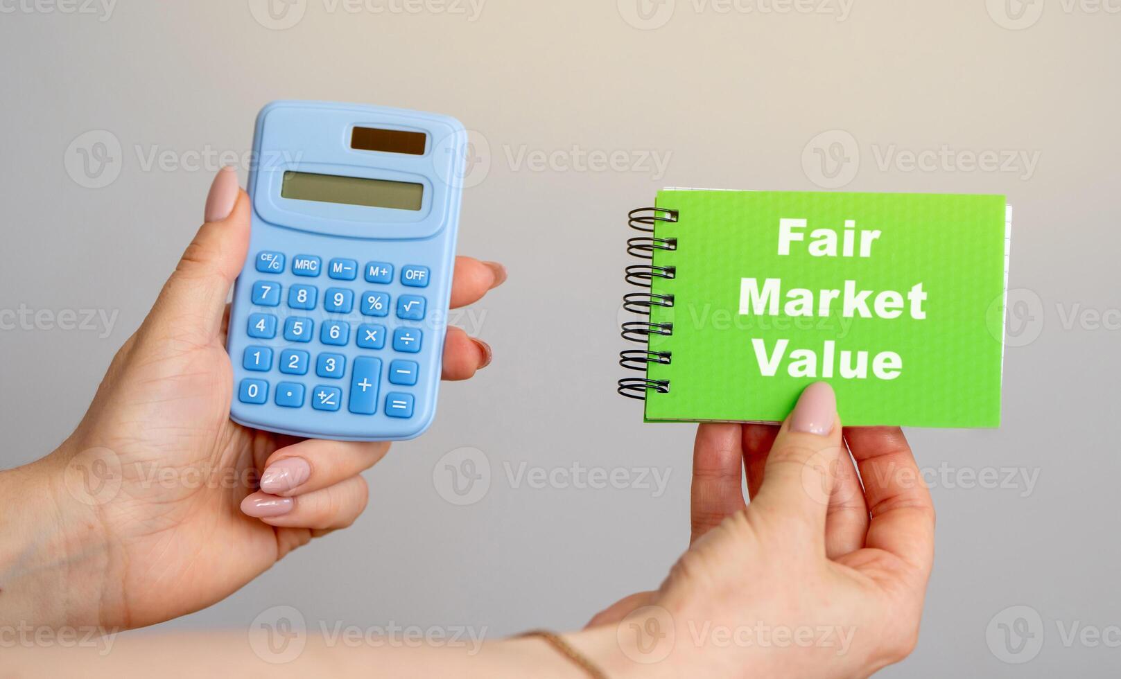 Fair Market Value concept. Price an asset would sell for on the open market photo