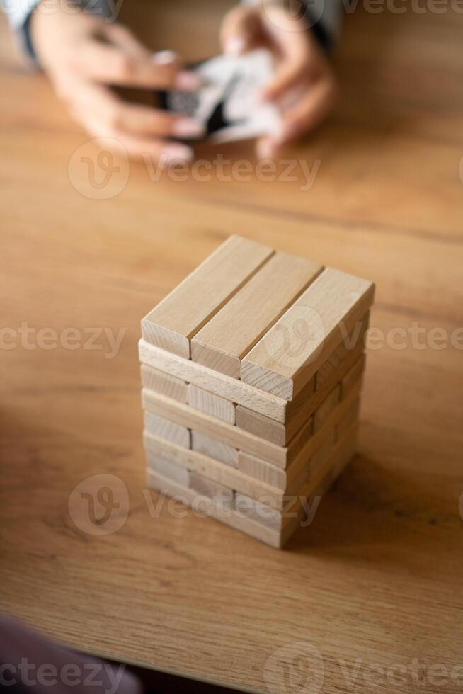 Focused Learning with Wooden Blocks photo