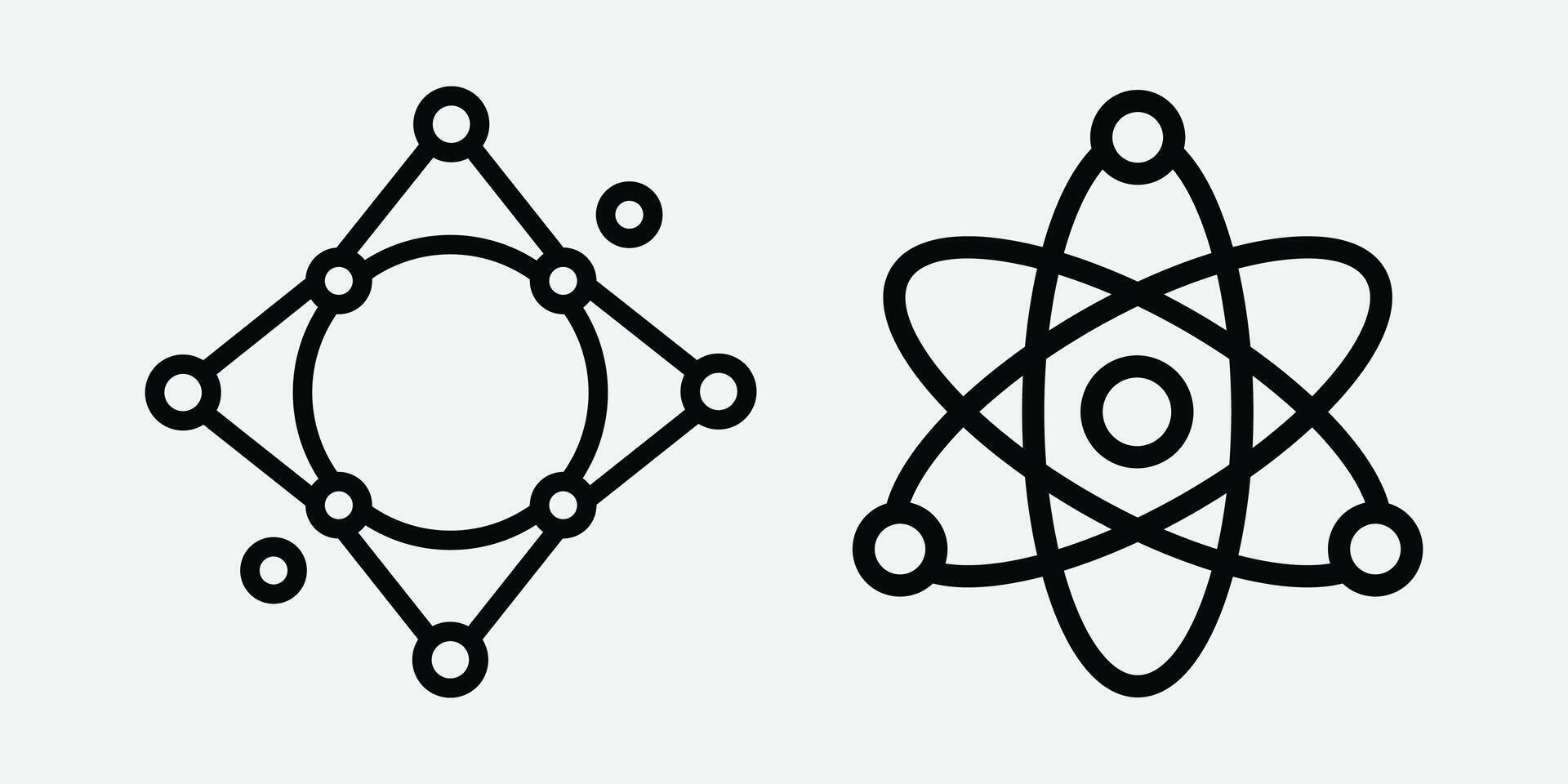 Molecular and Atomic Structure Icon. Atomic and Molecular Structure Illustration. Molecular Icon. vector