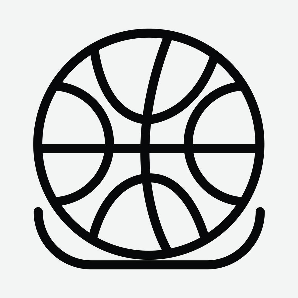 Basketball icon . Basketball Icon for Sports and Games. Minimalist Basketball Icon. Basketball Illustration. vector