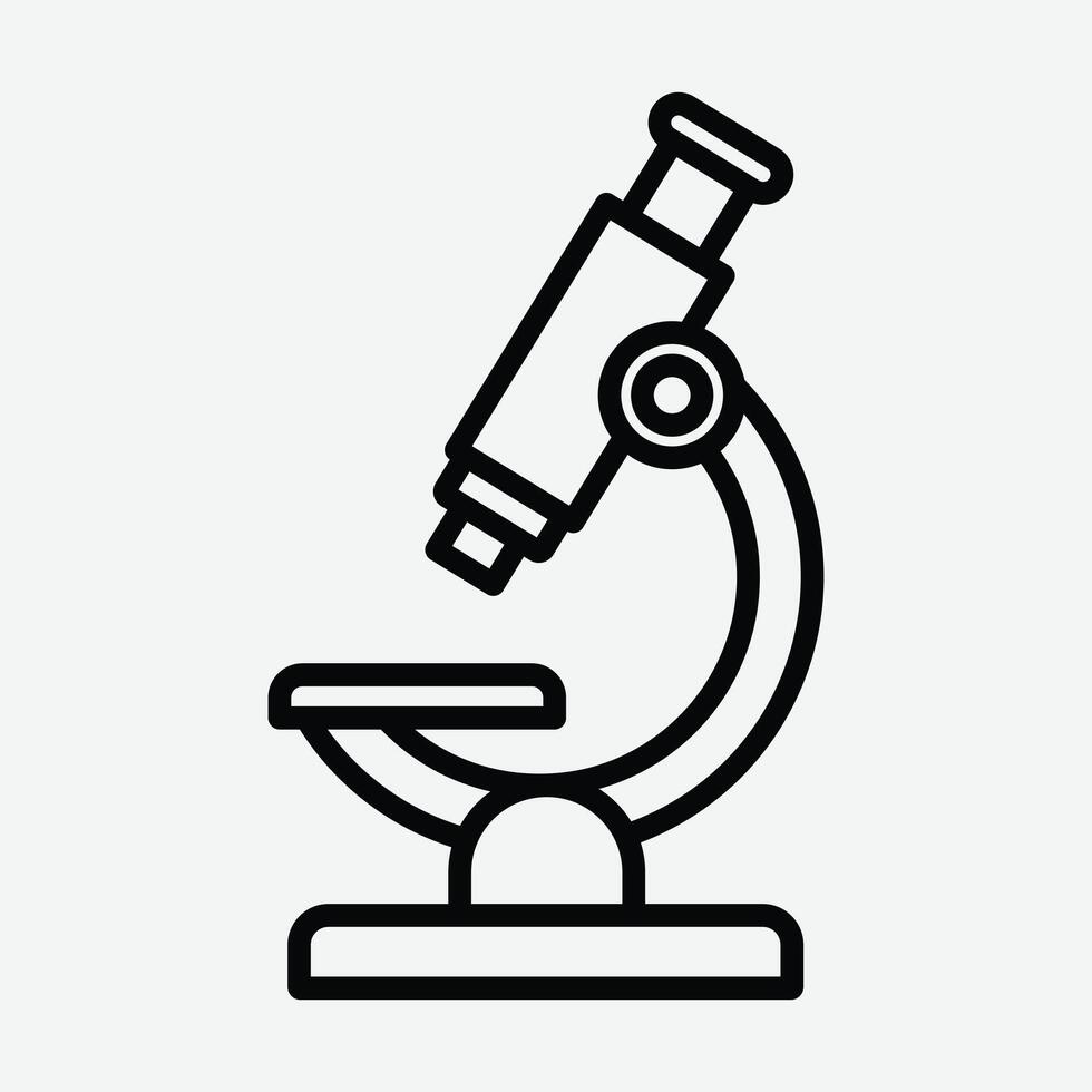 Microscope Icon . Laboratory Microscope Symbol. Microscope Icon for Science and Education. Microscope Icon. vector